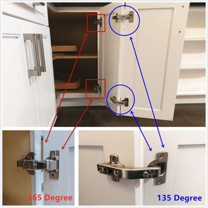 What hinges for corner cabinets?